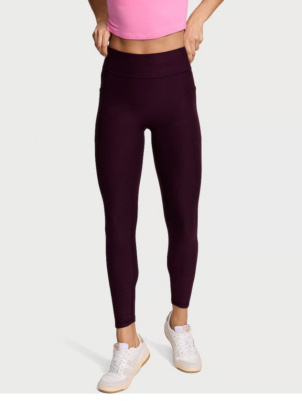Women’s High-Rise Leggings in Deep Wine